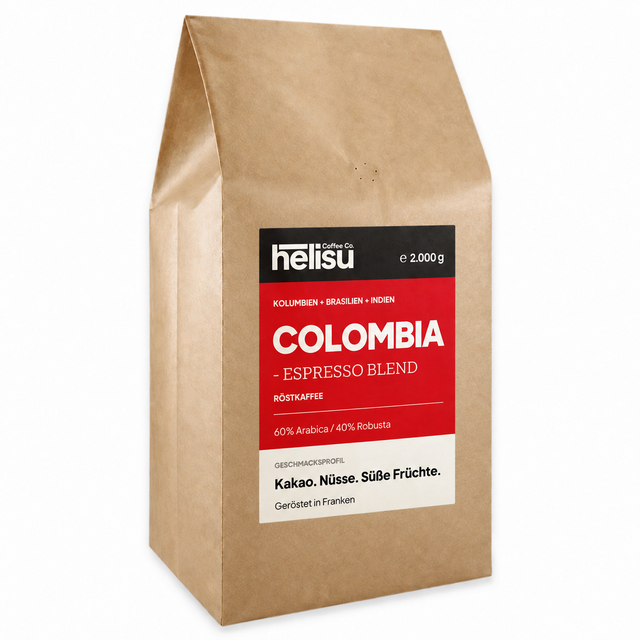 HELISU Espresso Colombia – Kaffeebohnen für Siebträger und Vollautomaten