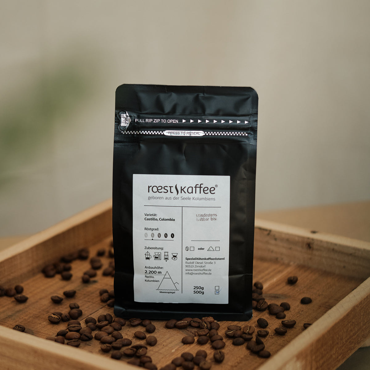 Las Taguas - Hochlandkaffee aus Kolumbien, angebaut auf 2.200m Höhe in der Region Nariño.